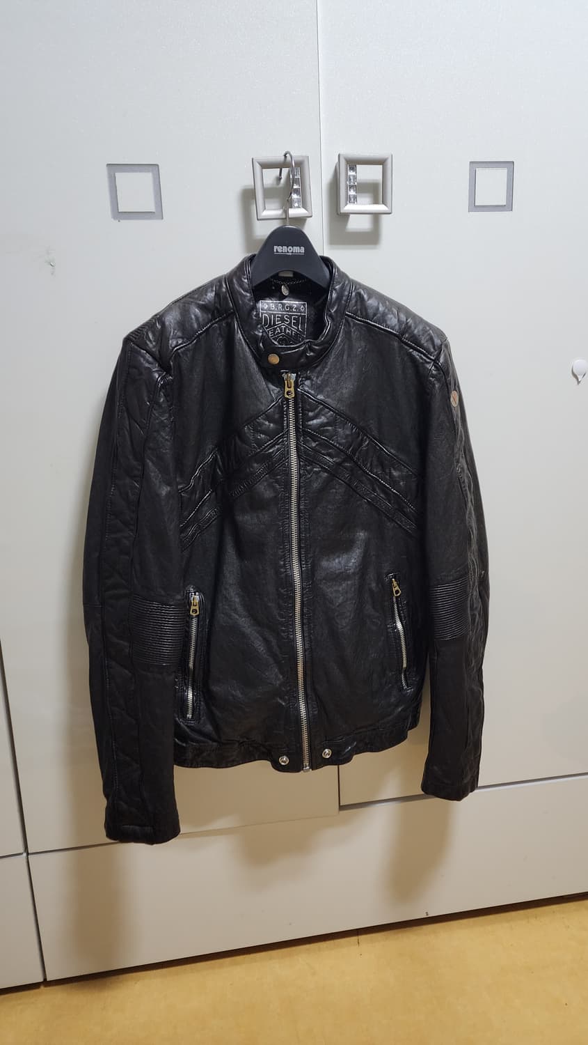 정품 디젤(DIESEL) 레더 가죽 라이더 자켓 상품이미지1