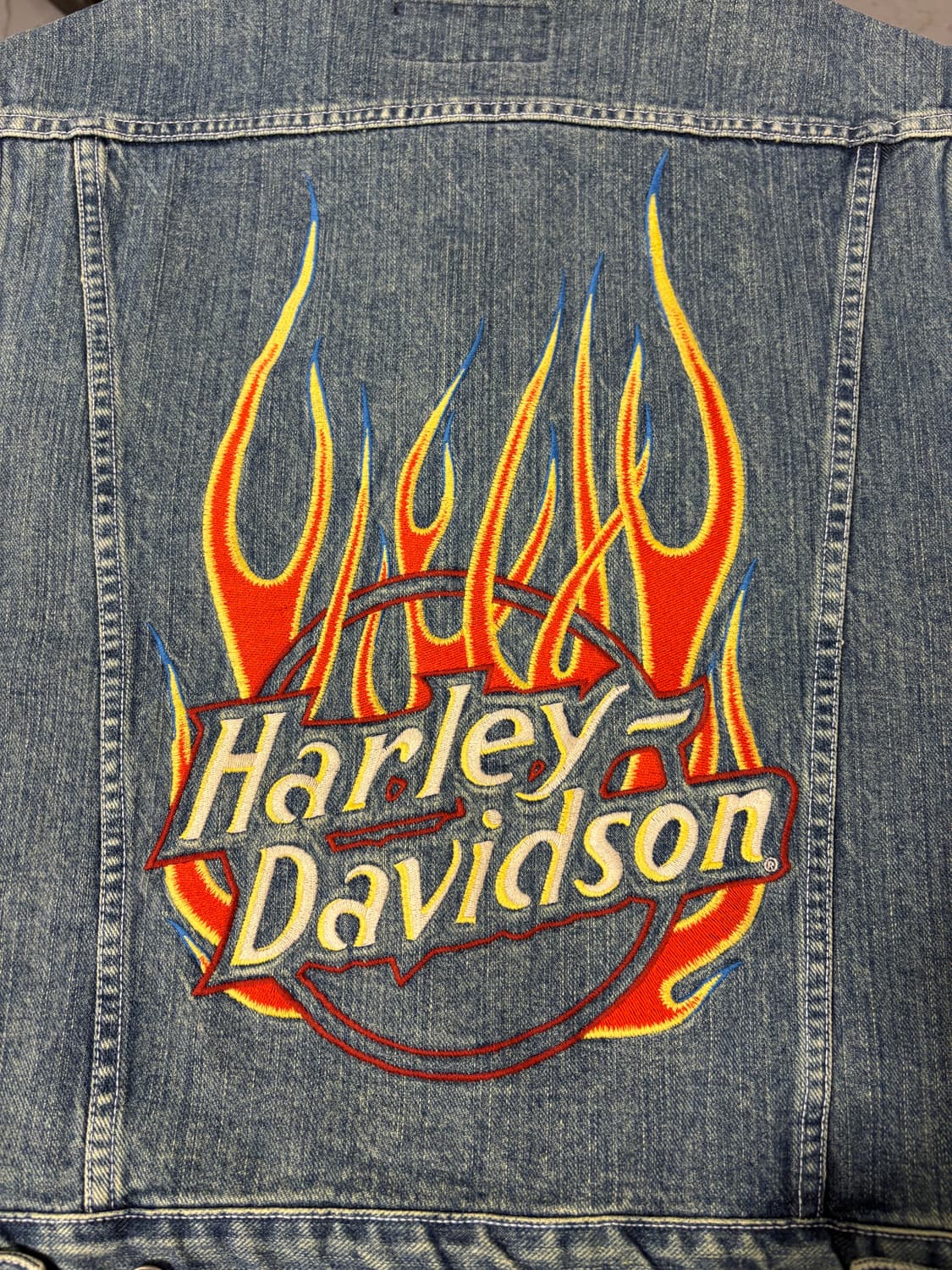 할리데이비슨 플레임 자수 베스트  상품이미지9