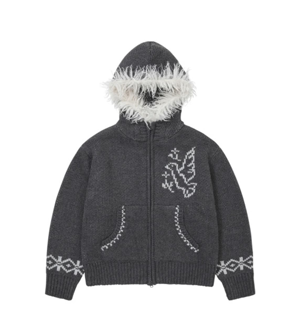 웰빙익스프레스 퍼 후드집업 상품이미지1