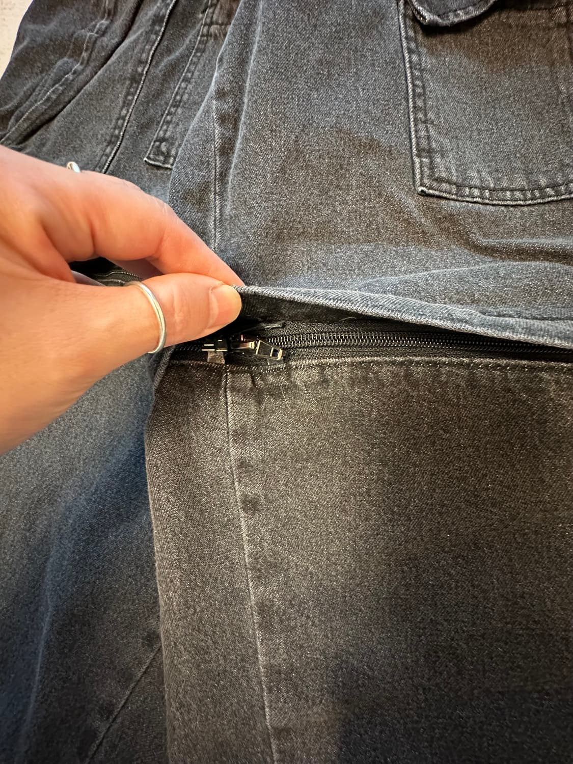 워싱 블랙 카고 팬츠 (반바지) 상품이미지3