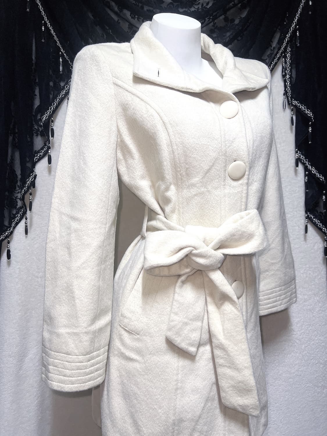 로맨틱갸루 로걀 라떼 달천 아이보리 모직코트 자켓 리즈리사깔 삿포로 핀터 상품이미지3