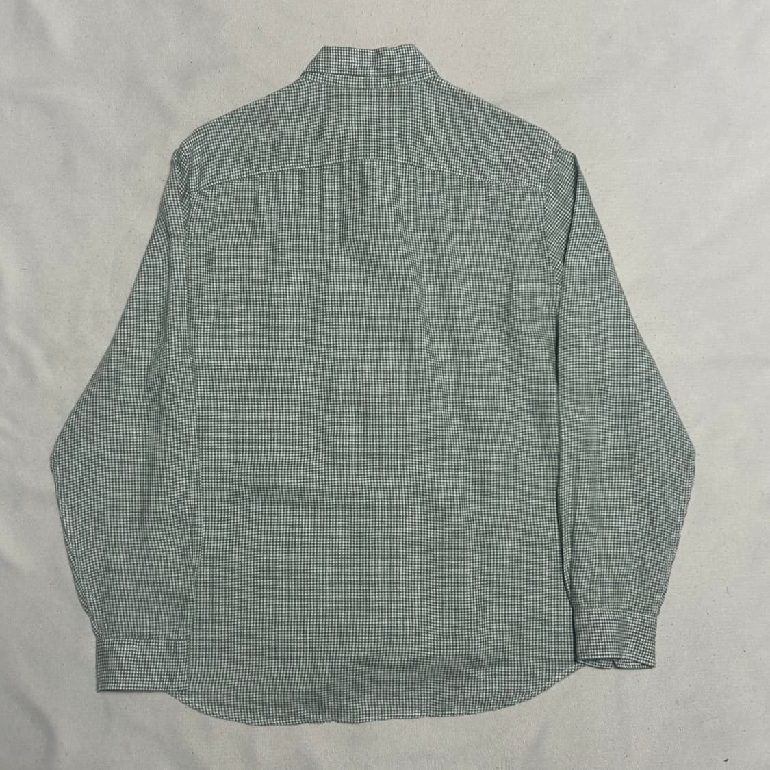 S 라코스테 슬림핏 그린 체크 셔츠 상품이미지3