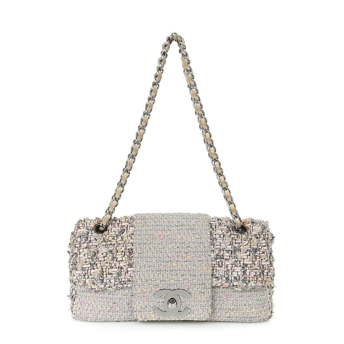 샤넬 판타지 트위드 체인 숄더백 CC 은장 플랩백 상품이미지1