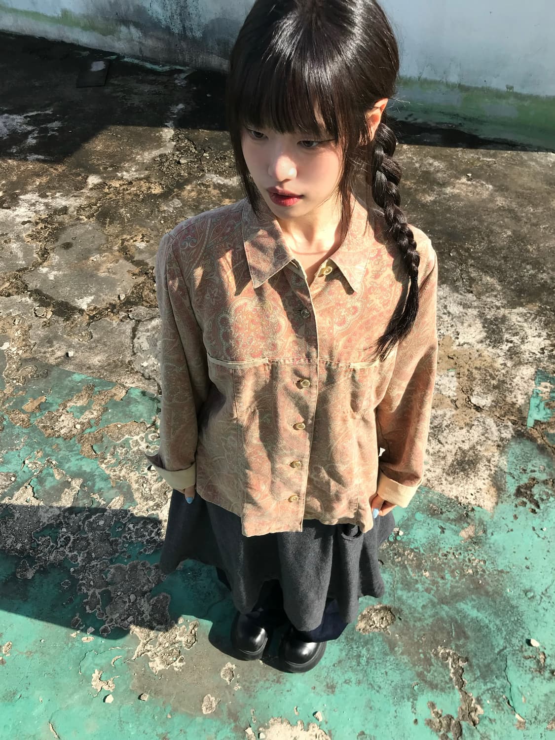 롱샴 페이즐리 빈티지 셔츠 상품이미지5