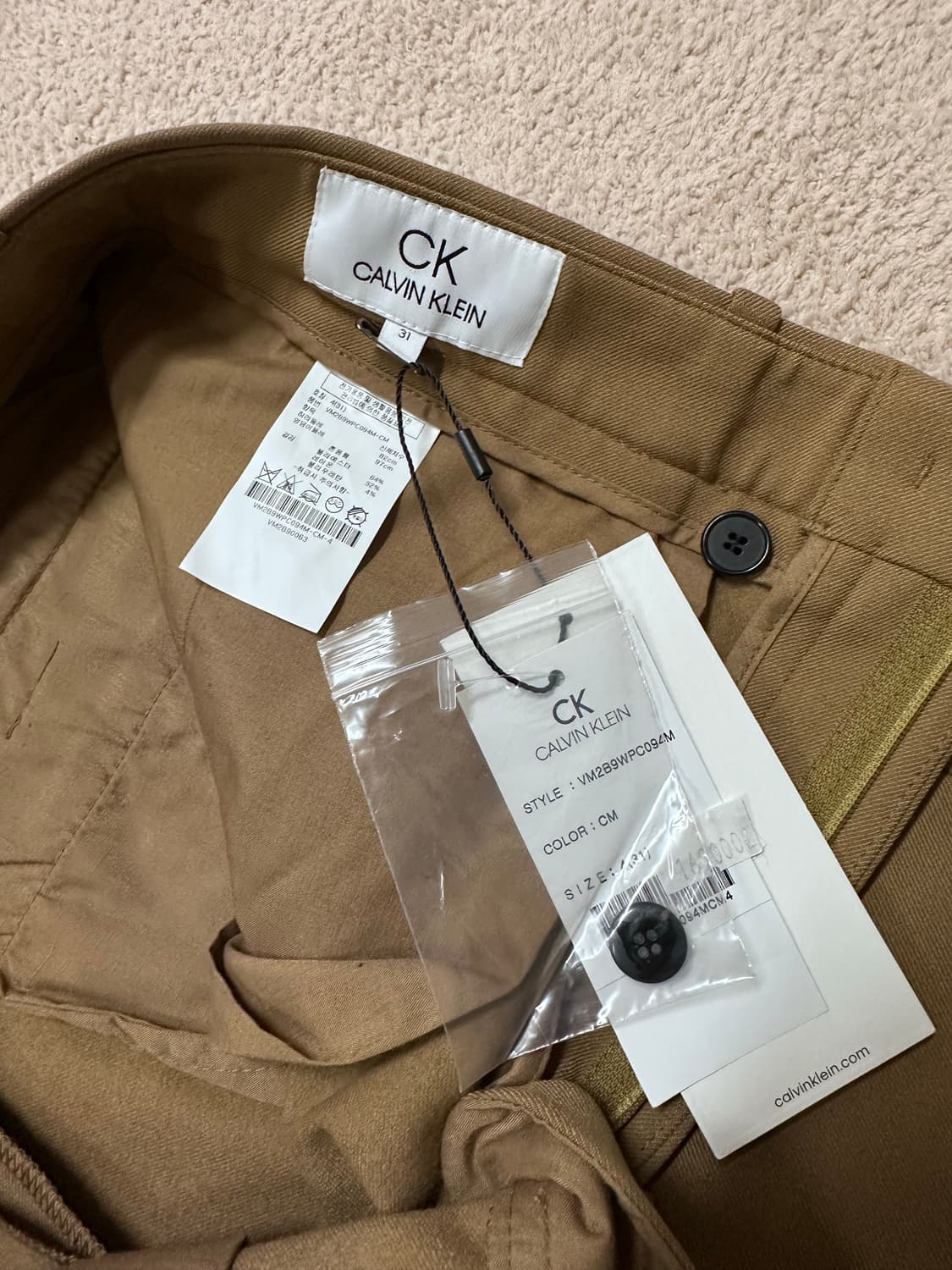 [새상품] CK 캘빈클라인 남성 기모 슬랙스 (31사이즈) 상품이미지5
