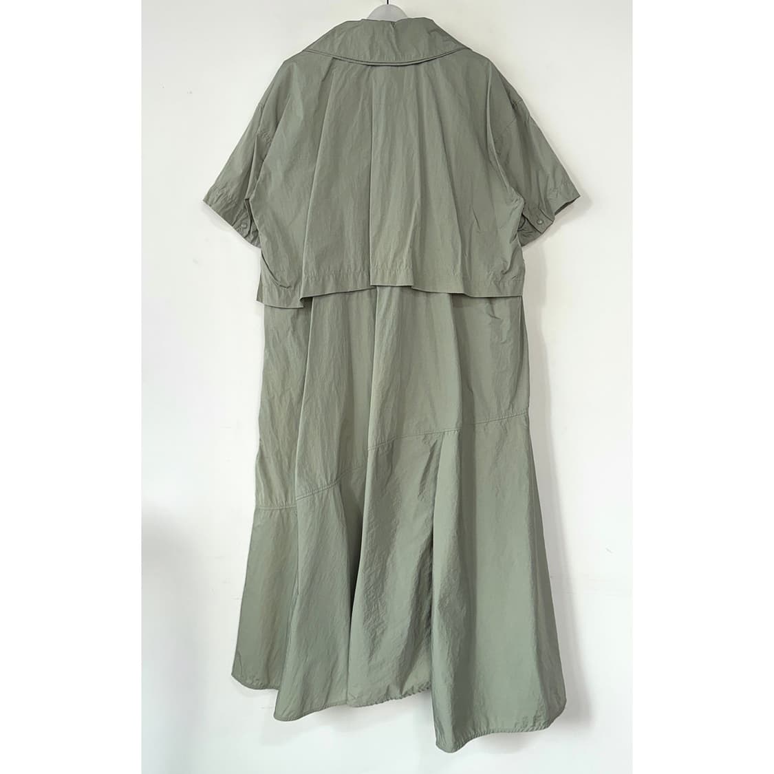 시스템 하프 집업 우븐 반팔 원피스 상품이미지5