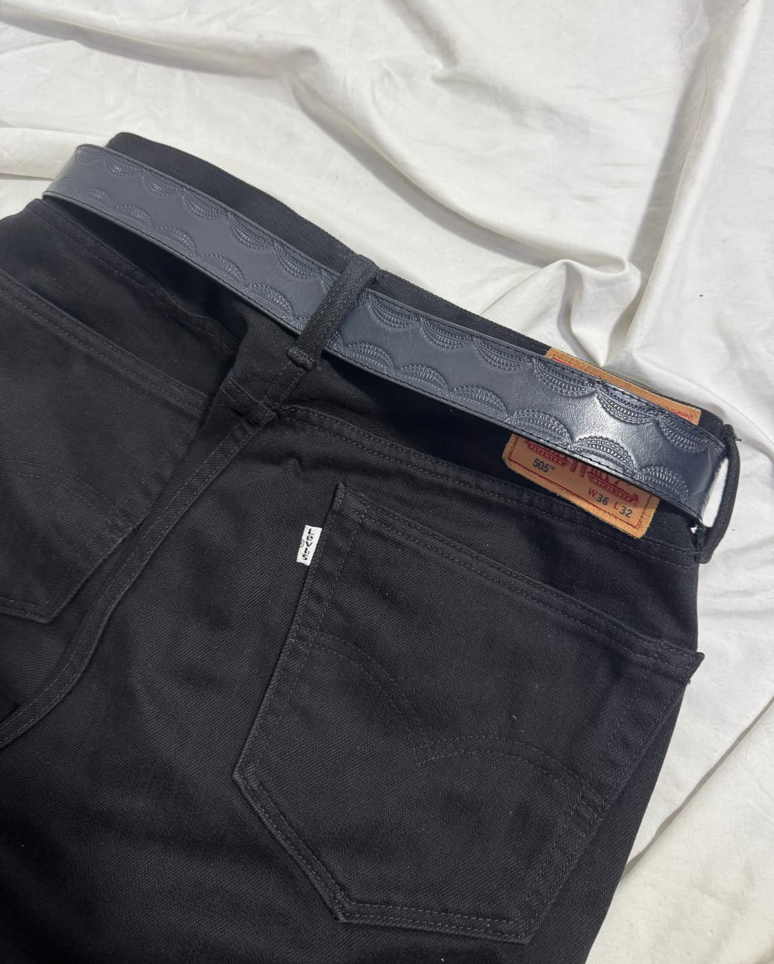 Anna sui 버터플라이 버클 엠보 레더 벨트 y2k 상품이미지2