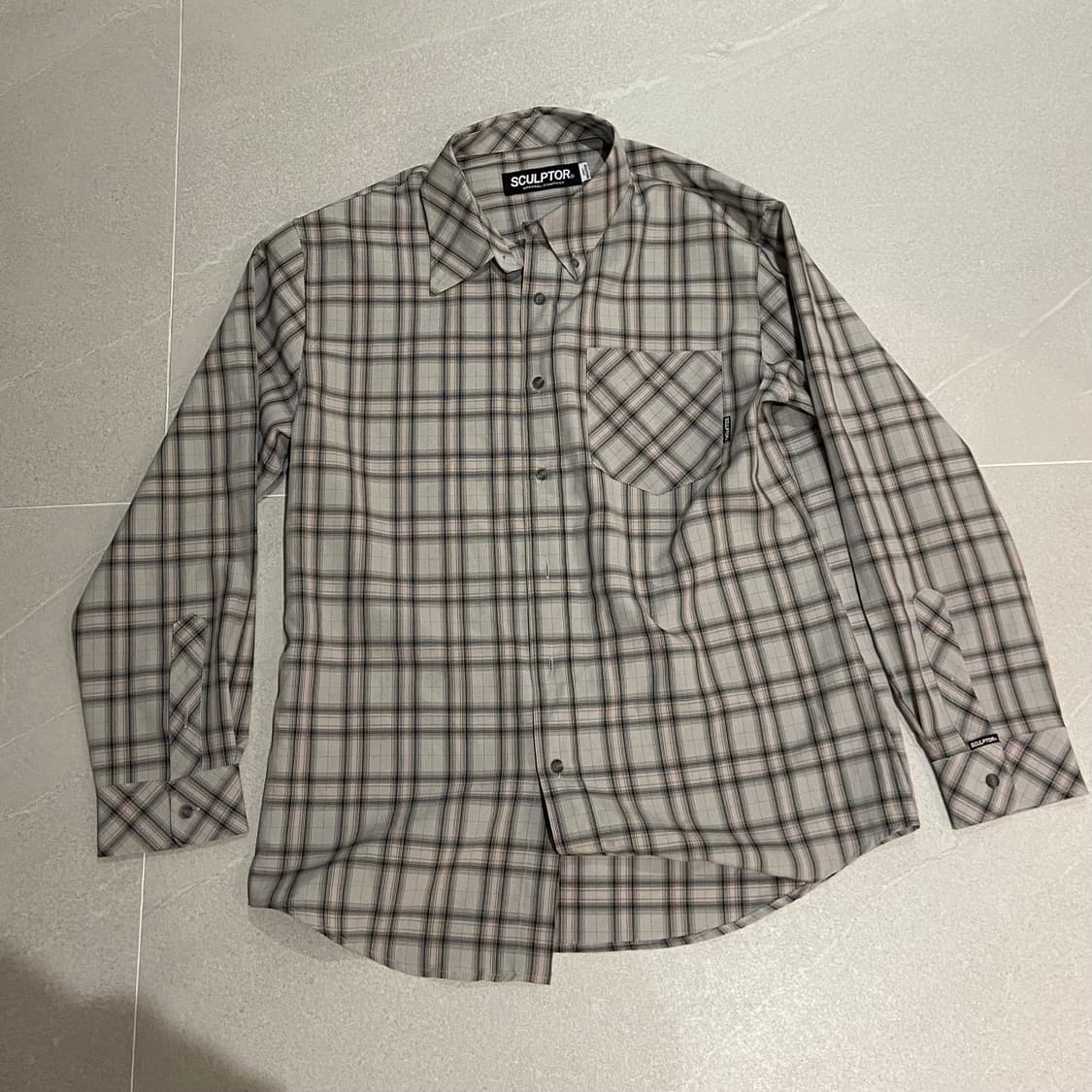 스컬프터 루즈핏 체크 셔츠 상품이미지1