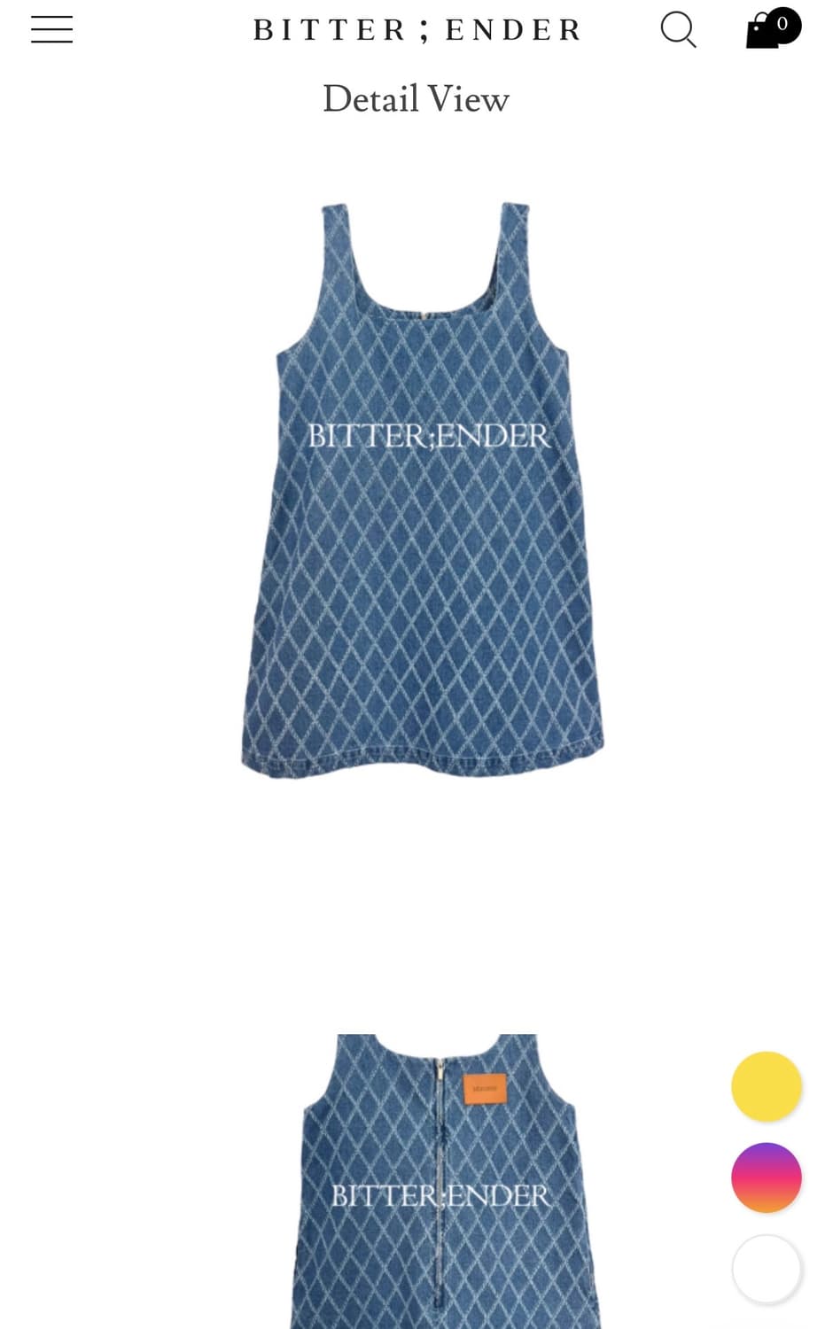 비터앤더(BITTER ENDER)청원피스 상품이미지3