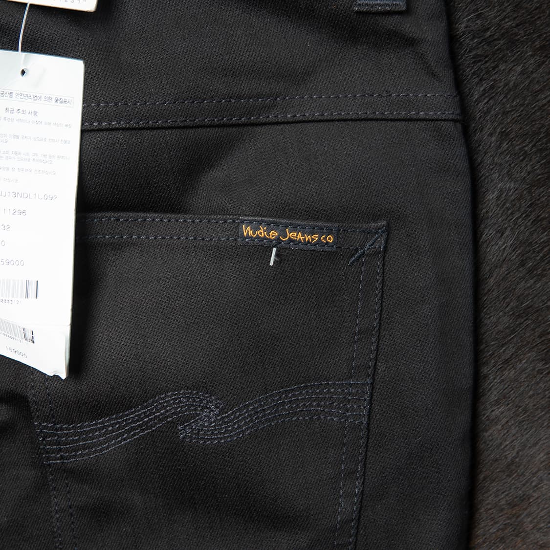 [28] 누디진 이태리 메이드 씬핀 오가닉 블랙링 데님팬츠 미사용 신품  상품이미지2