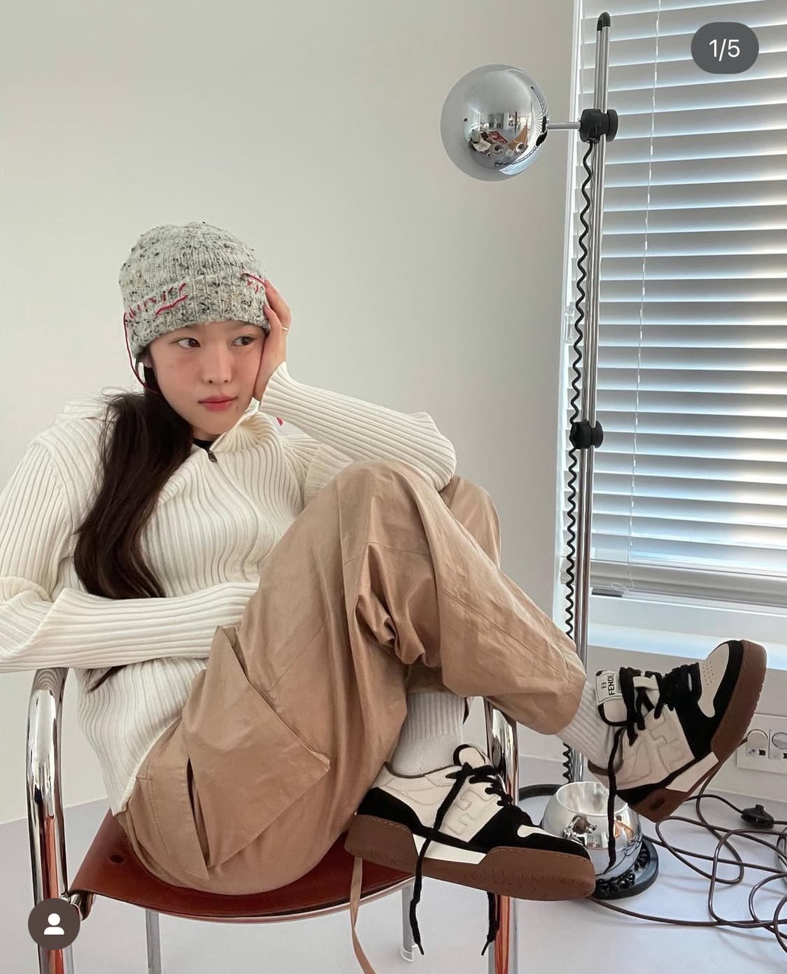 아모멘토 골지 투웨이 가디건 수사샤착용 상품이미지1