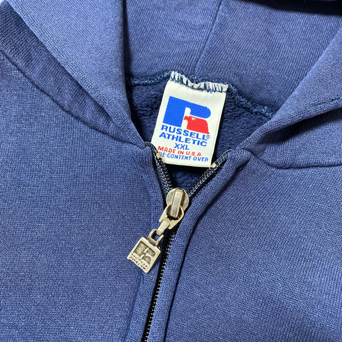 러셀 빈티지 후드집업 90s XXL 네이비 USA 미제 2XL 상품이미지2