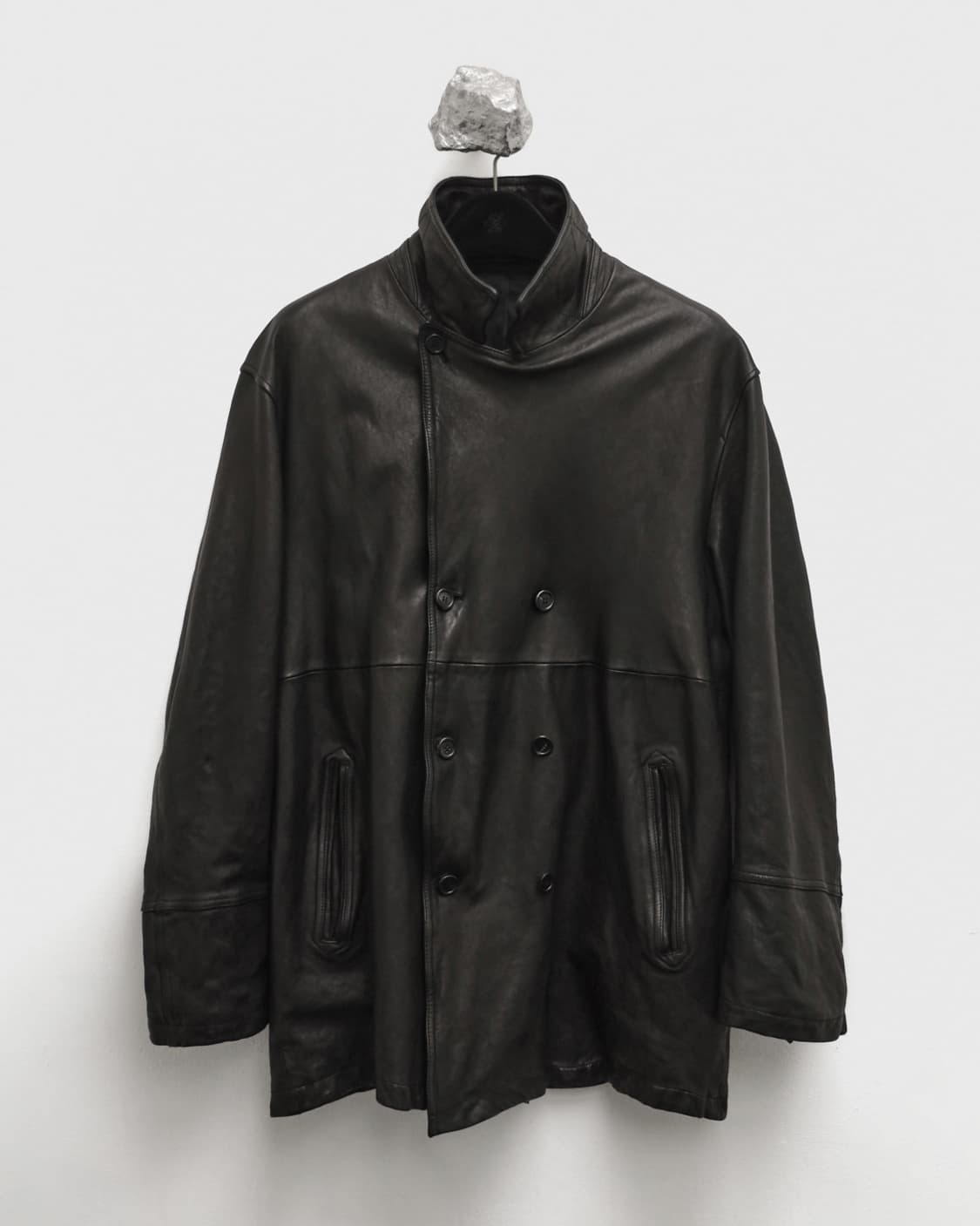 Washed Leather Pea Coat (M) 상품이미지2