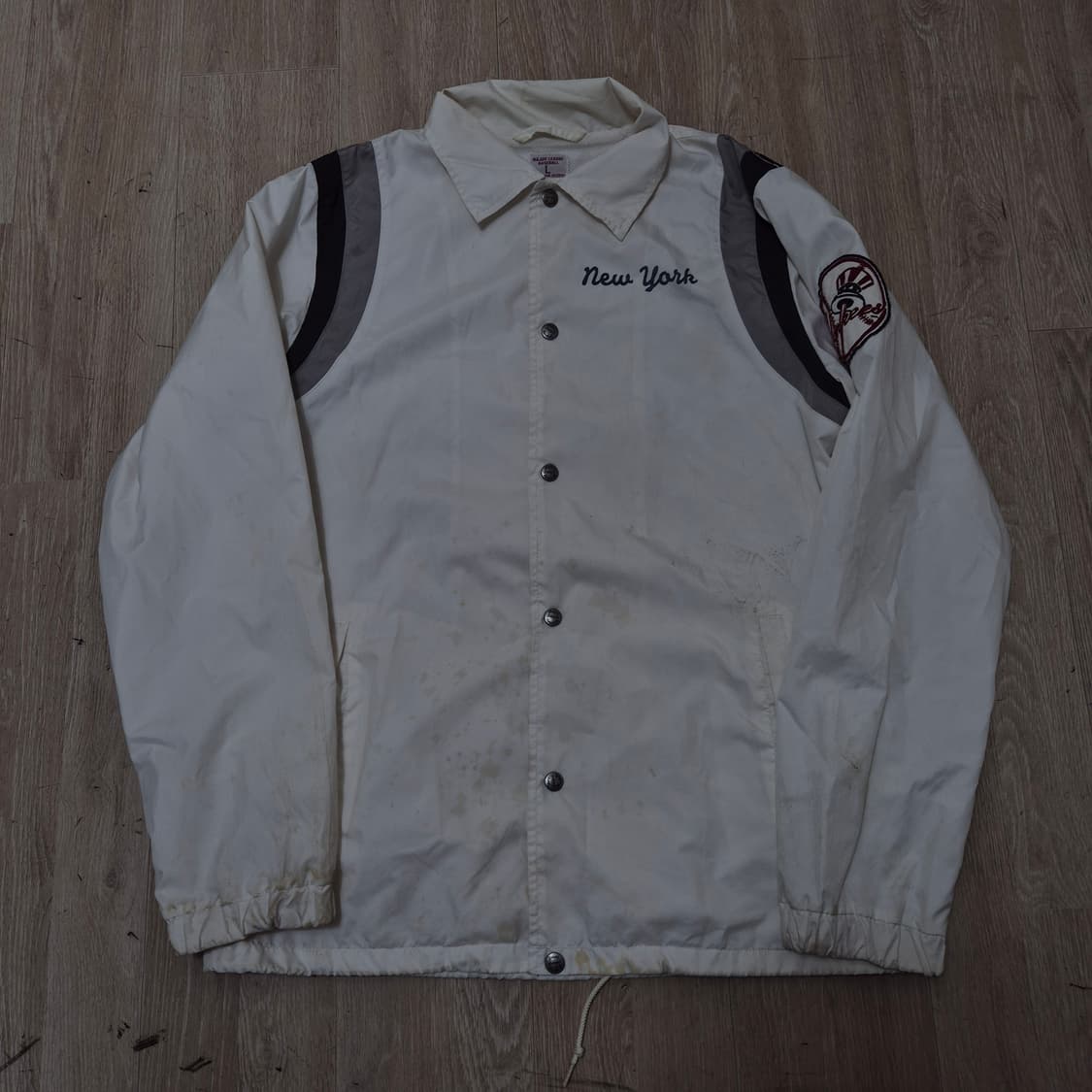MLB 뉴욕양키스 로고 와펜 바람막이 코치자켓 L(100) 상품이미지1