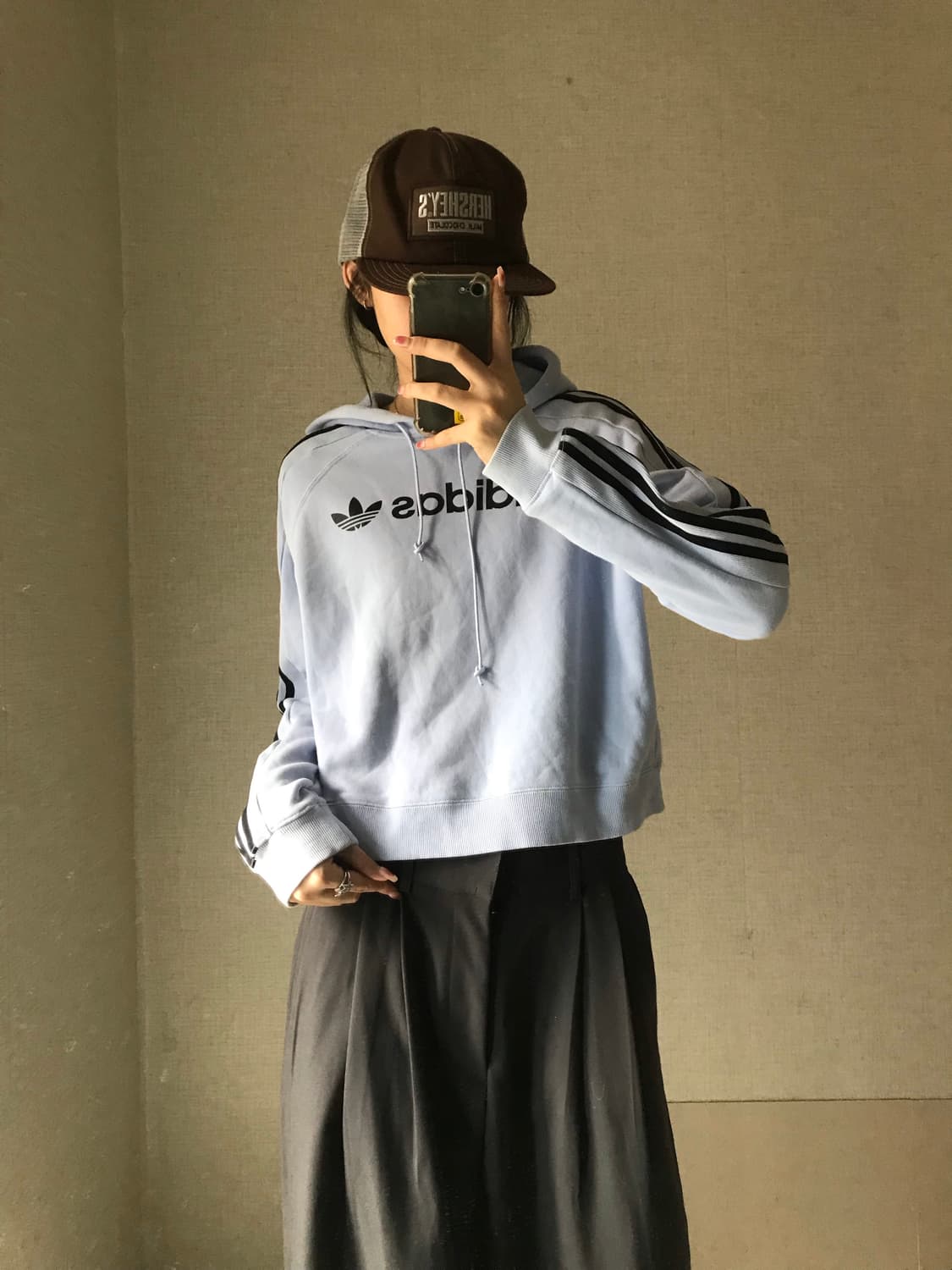 아디다스 연하늘 후드티 상품이미지2