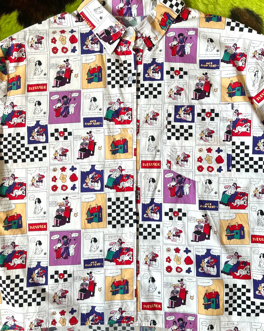 1990s bombom2 Pop Art Cartton 1/2 Shirt 상품이미지5