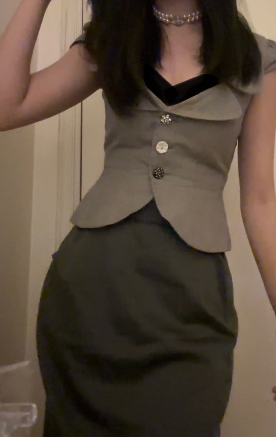 River Island 리버아일랜드 페플럼 핀스트라이프 자켓 블레이저 상품이미지1