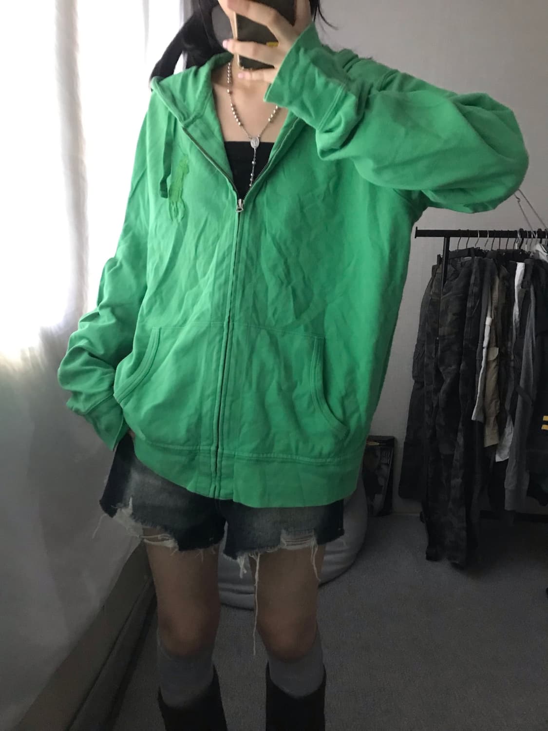 폴로 그린 빅포니 후드집업 상품이미지5