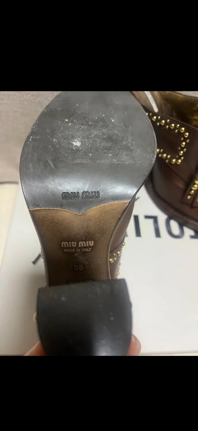 미우미우 힐 뮬 miu miu heel mules 상품이미지7