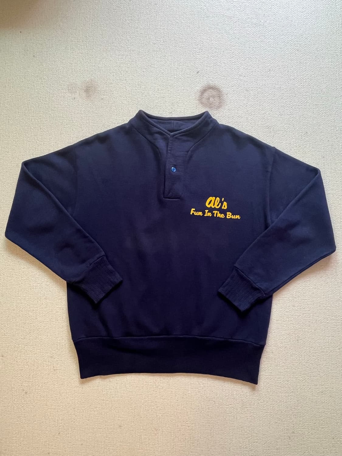 DUBBLE WORKS HALF BUTTON UP SWEAT SHIRTS 상품이미지1