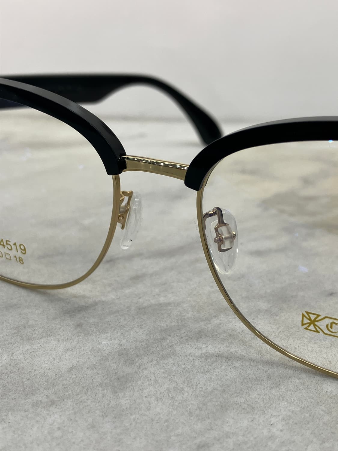 크루세이드 Crusade 빅 블랙 골드 와이드 하금테 안경 상품이미지5