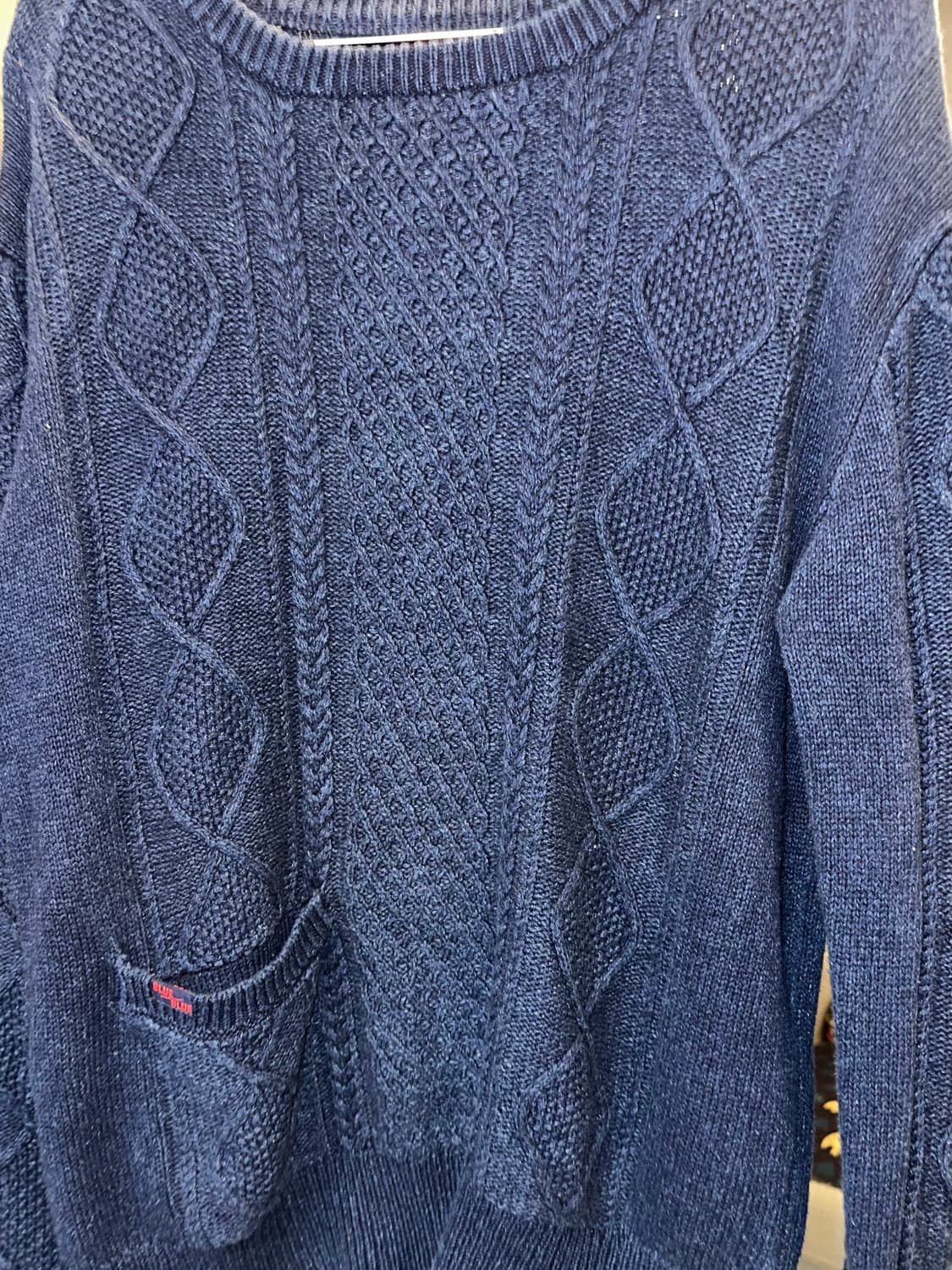 Blue Blue Japan indigo cable pocket knit 상품이미지6