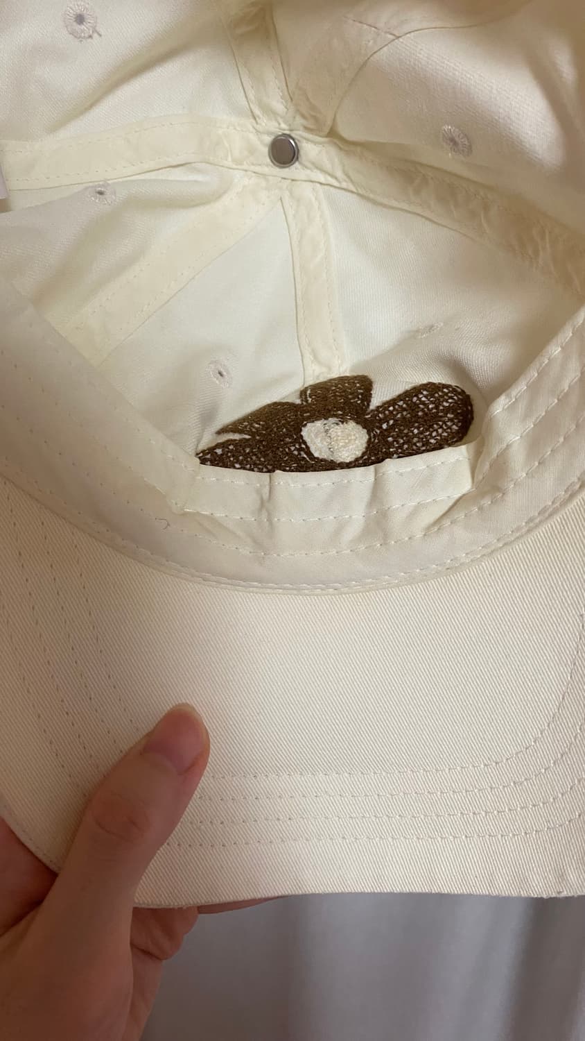 더뮤지엄비지터 Bookle flower ballcap (Ivory) 상품이미지5