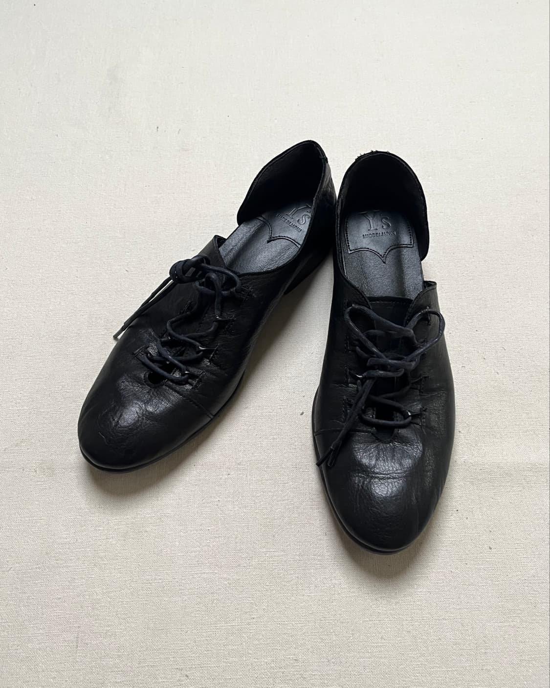 요지야마모토 사이드오픈 레이스업 슈즈 yohji yamamoto y’s 상품이미지1