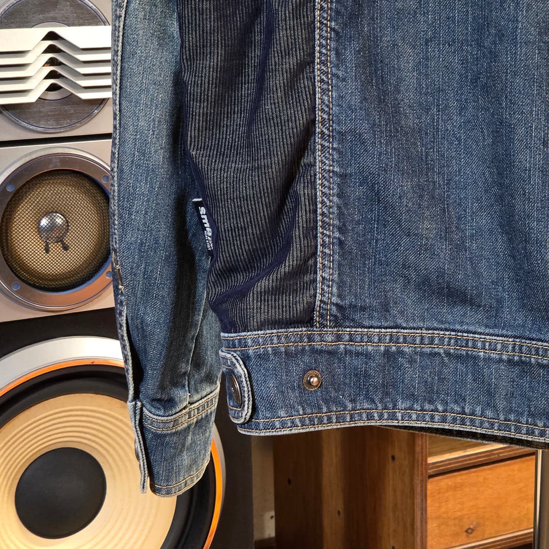 빈티지 골지 배색 데님 자켓  상품이미지7