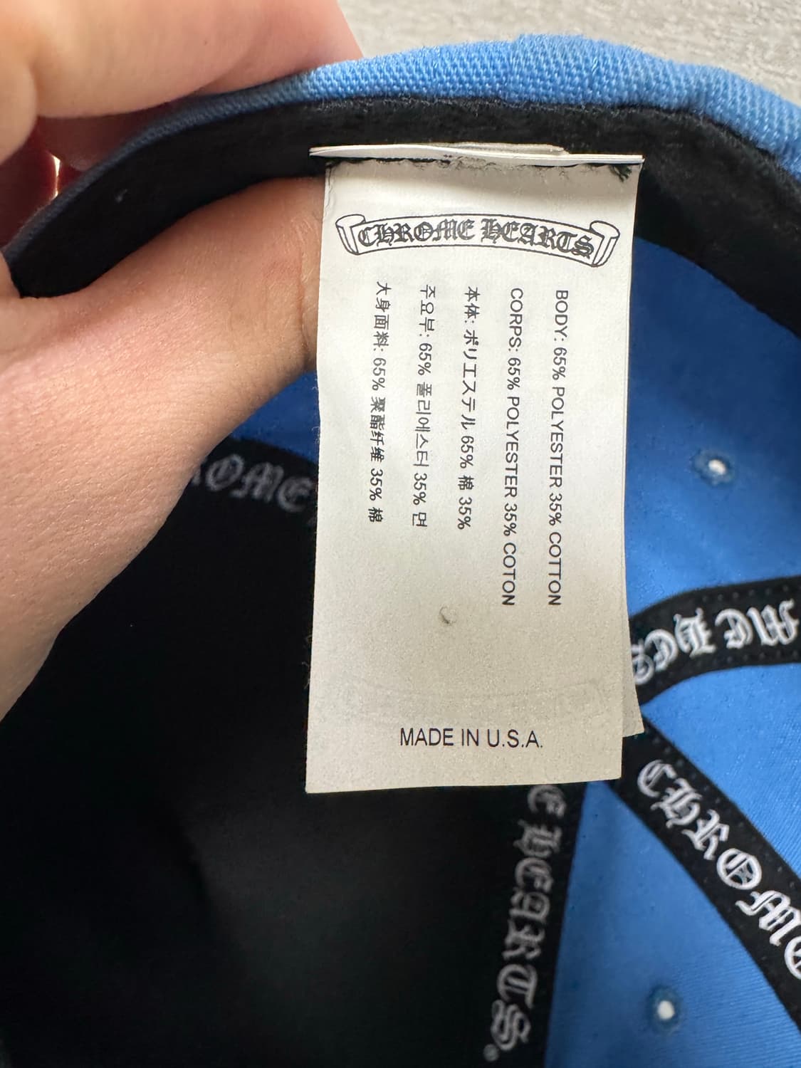 크롬하츠 ch 베이스볼 캡 블루 컬러 상품이미지5