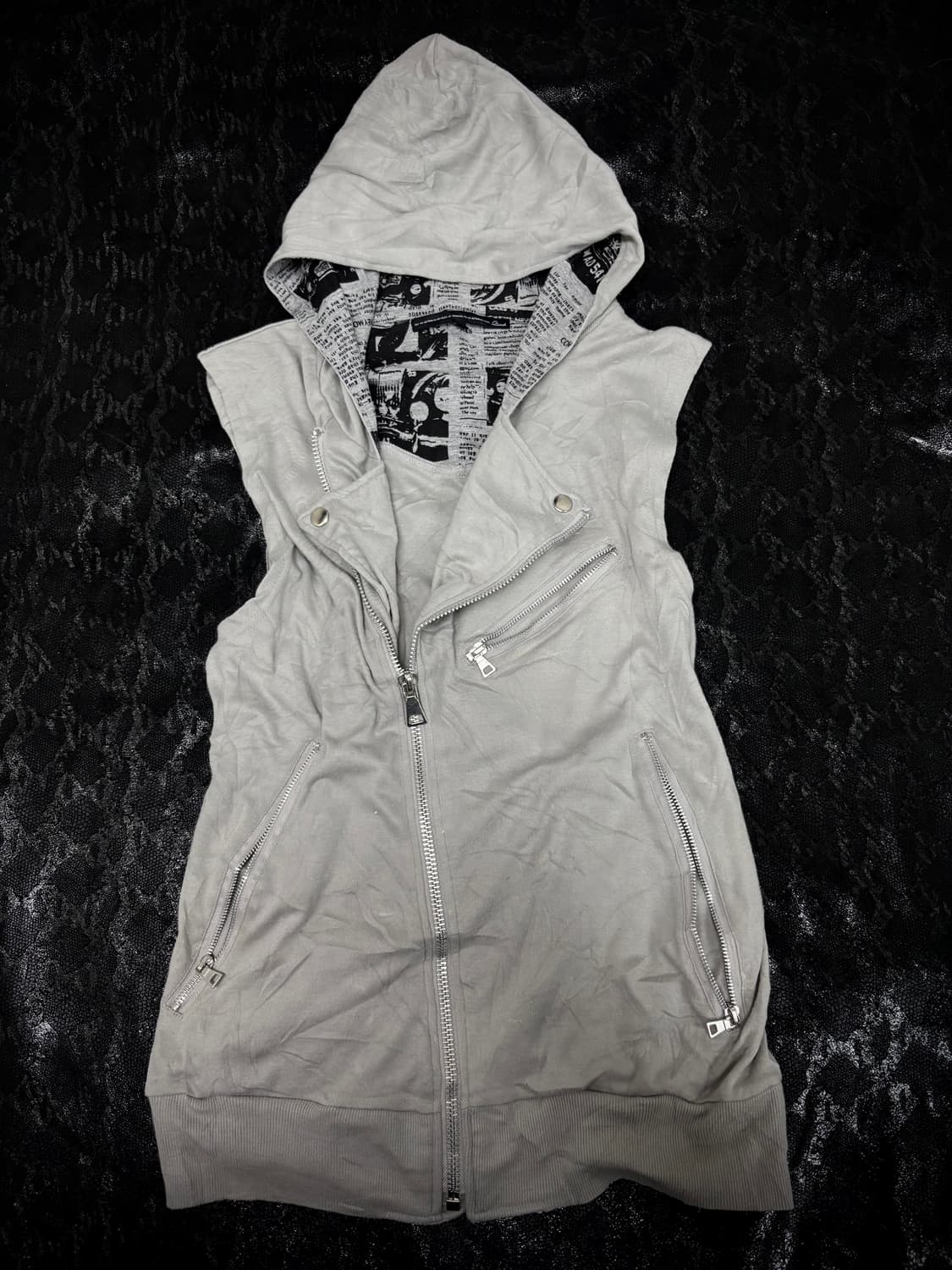 “Quash” 00’s Over Hoodie Print Side zipp 상품이미지1