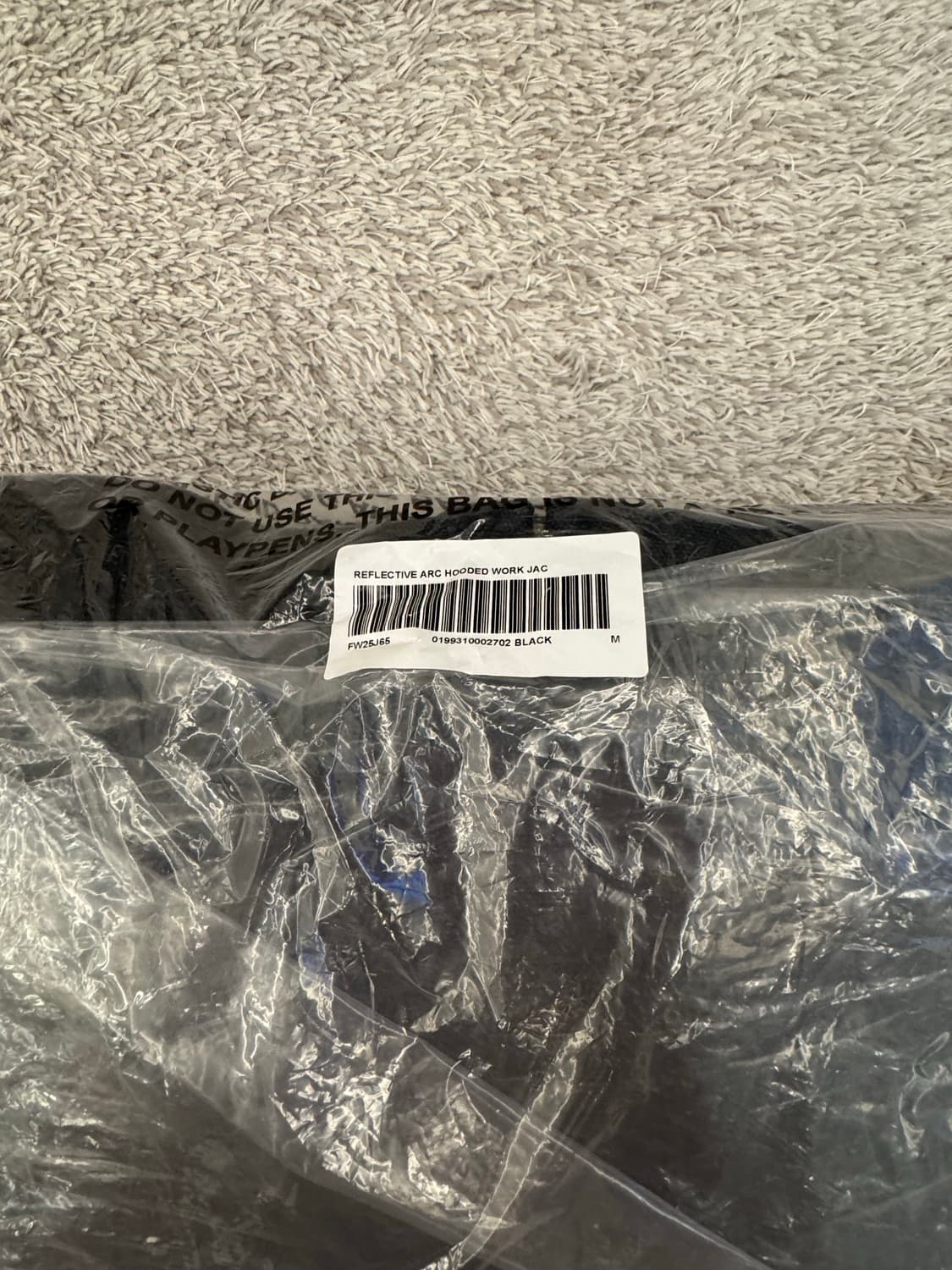 [M] 슈프림 리플렉티브 아크 후드 워크 자켓 블랙 상품이미지7