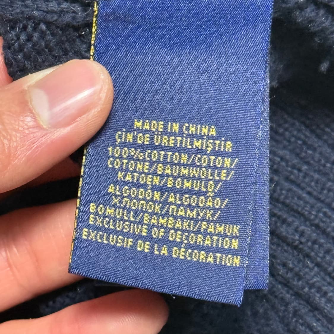 Polo Ralph Lauren 네이비 케이블 니트 상품이미지3