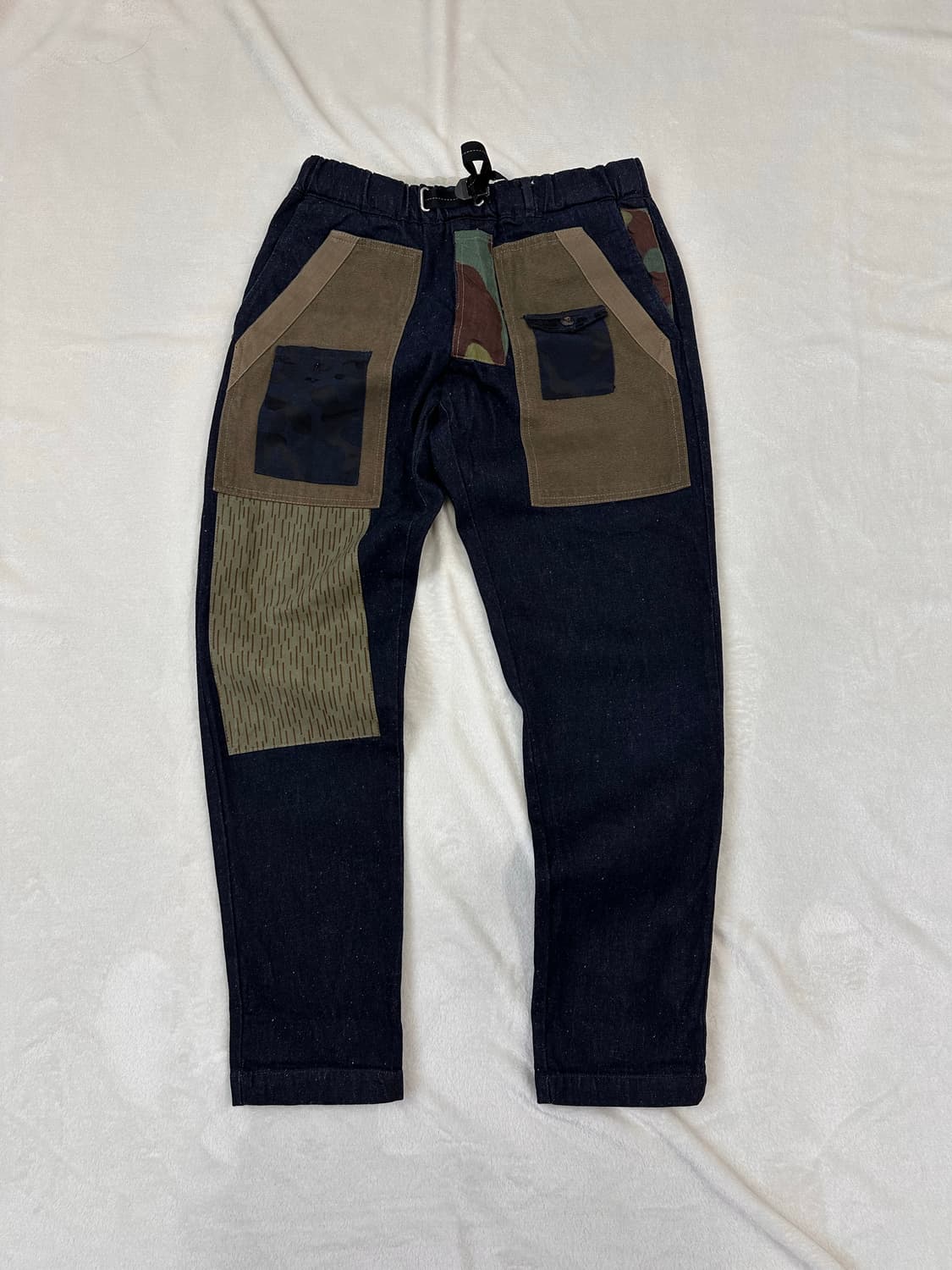 (78)화이트샌드 패치워크 데님 팬츠  상품이미지1