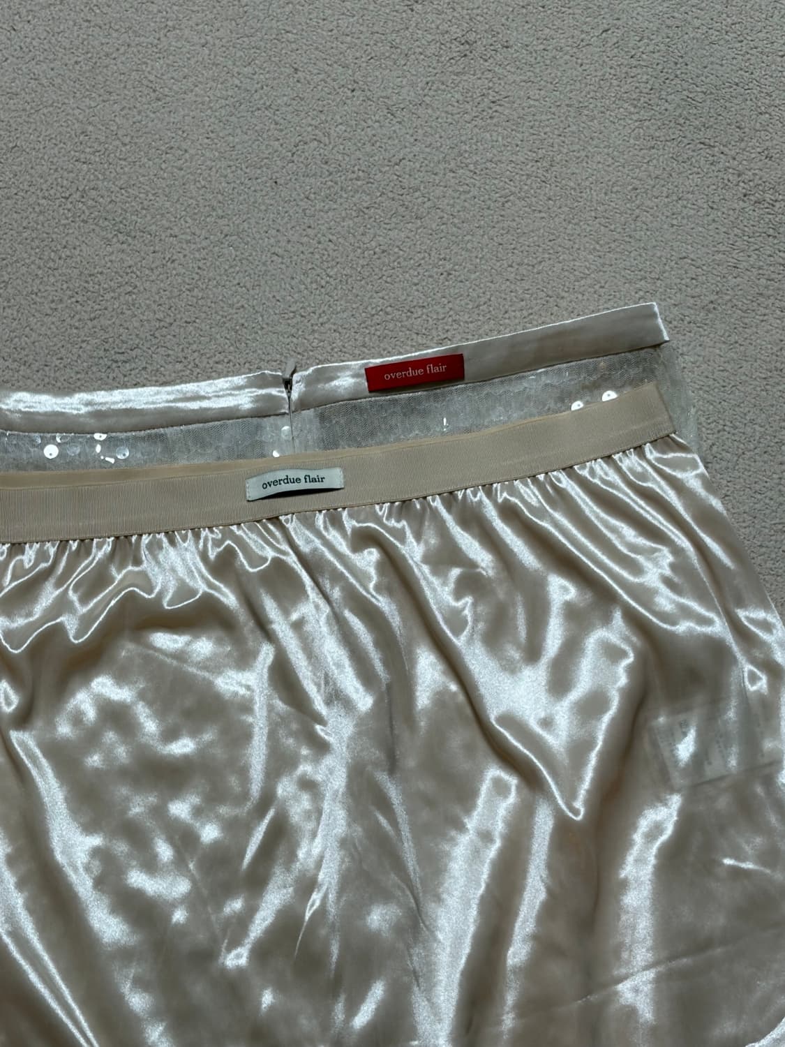 오버듀플레어 스팽글 레이어 스커트 상품이미지4