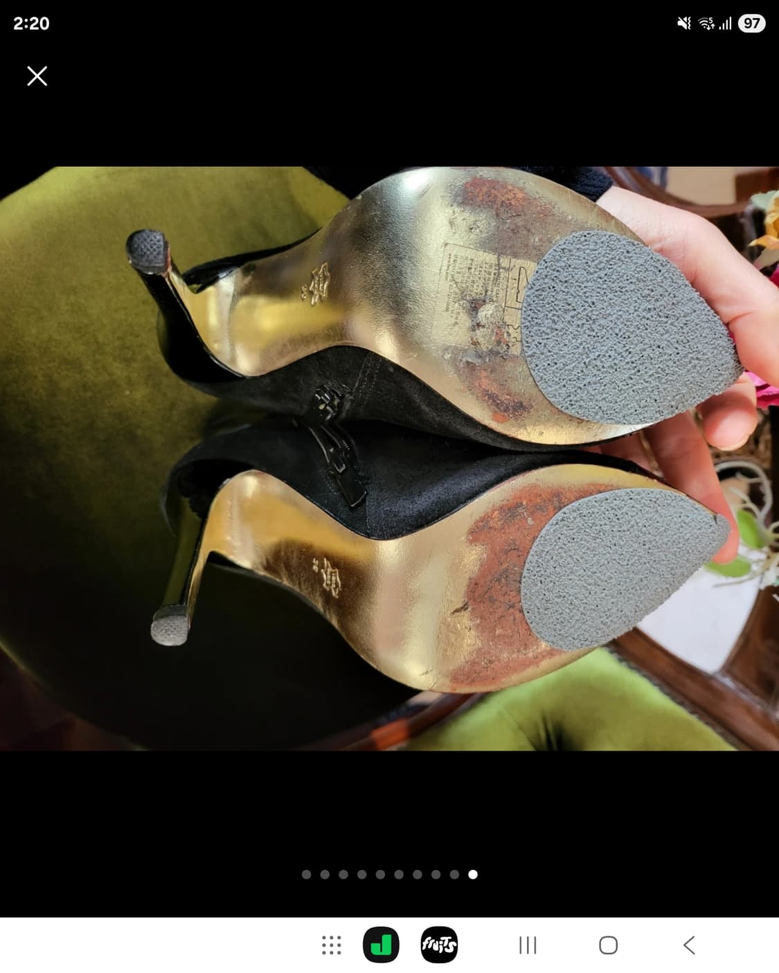 정품 Versace 베르사체 세무 레이스업 부츠 상품이미지10