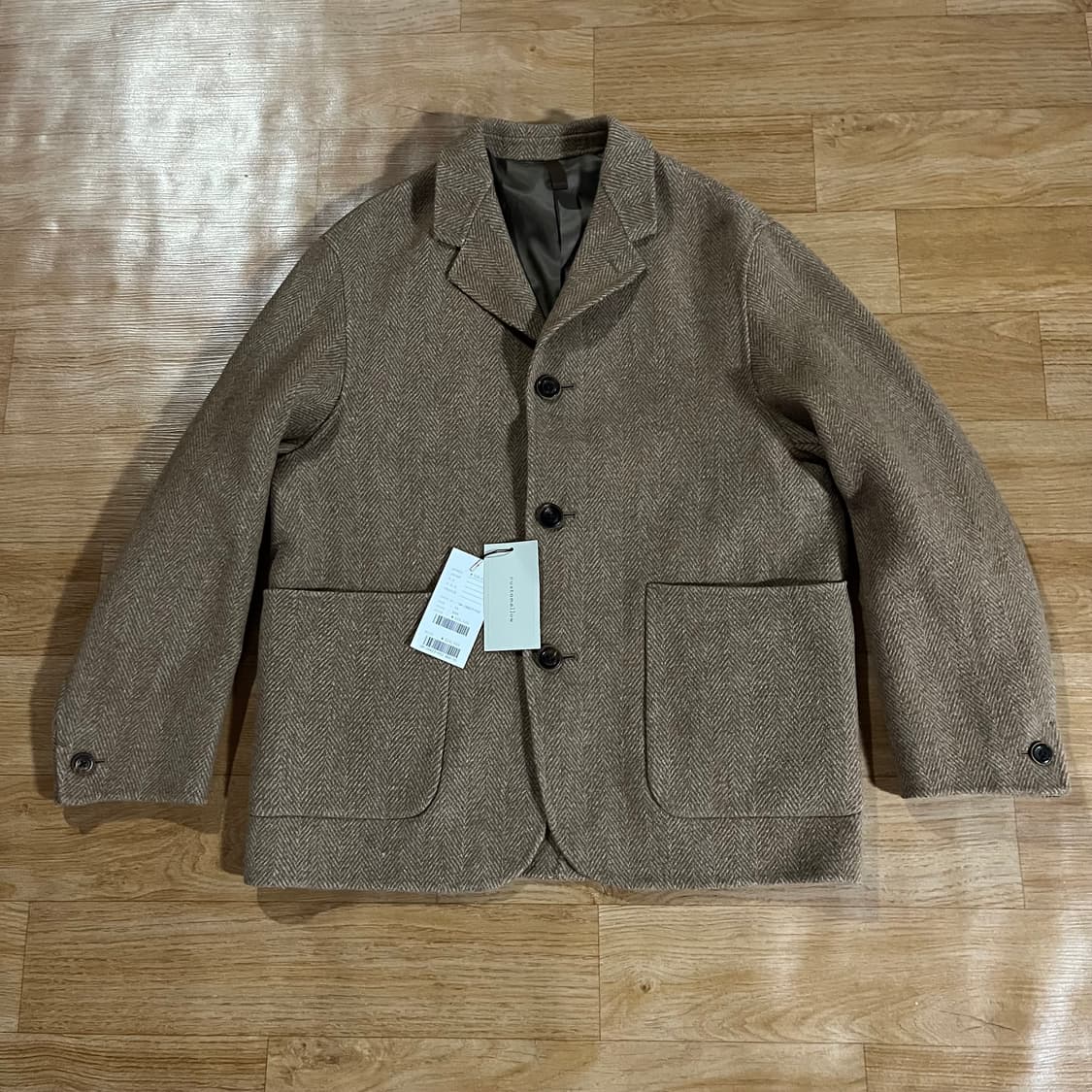 [105] (새상품) 커스텀멜로우 핸드메이드 헤링본 자켓 상품이미지4