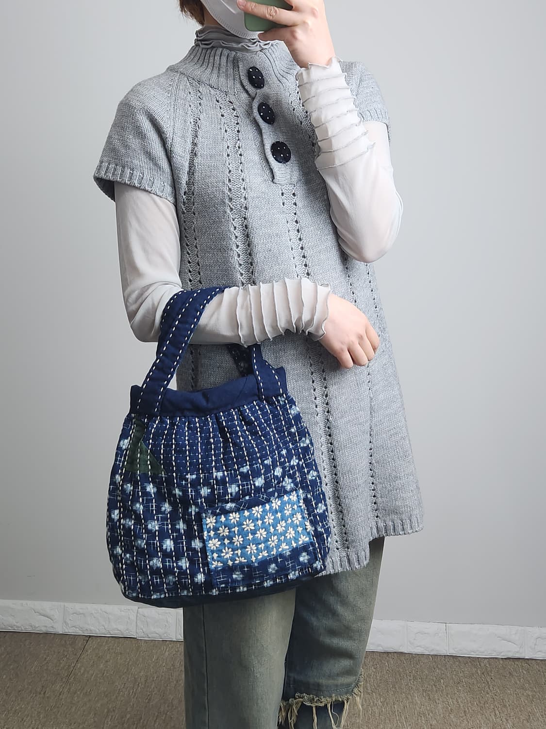 퀼트 토트백 상품이미지3