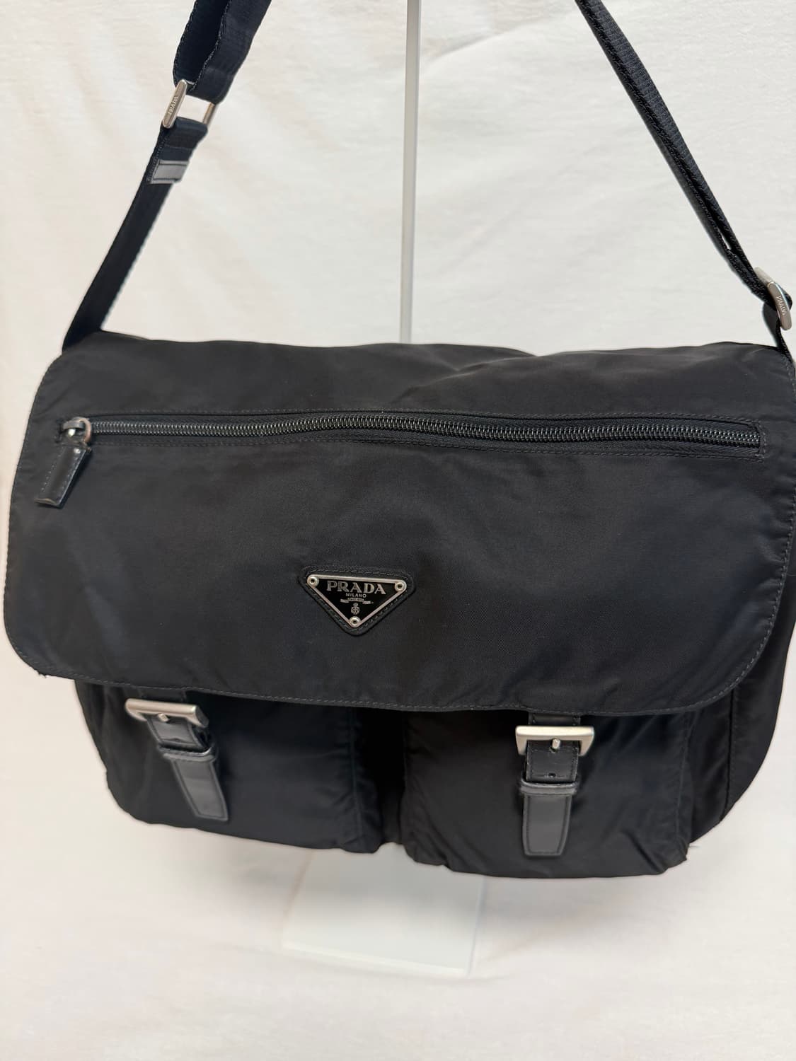 정품 프라다 포코노 나일론 투포켓 블랙 크로스백 메신저백 숄더백 상품이미지2