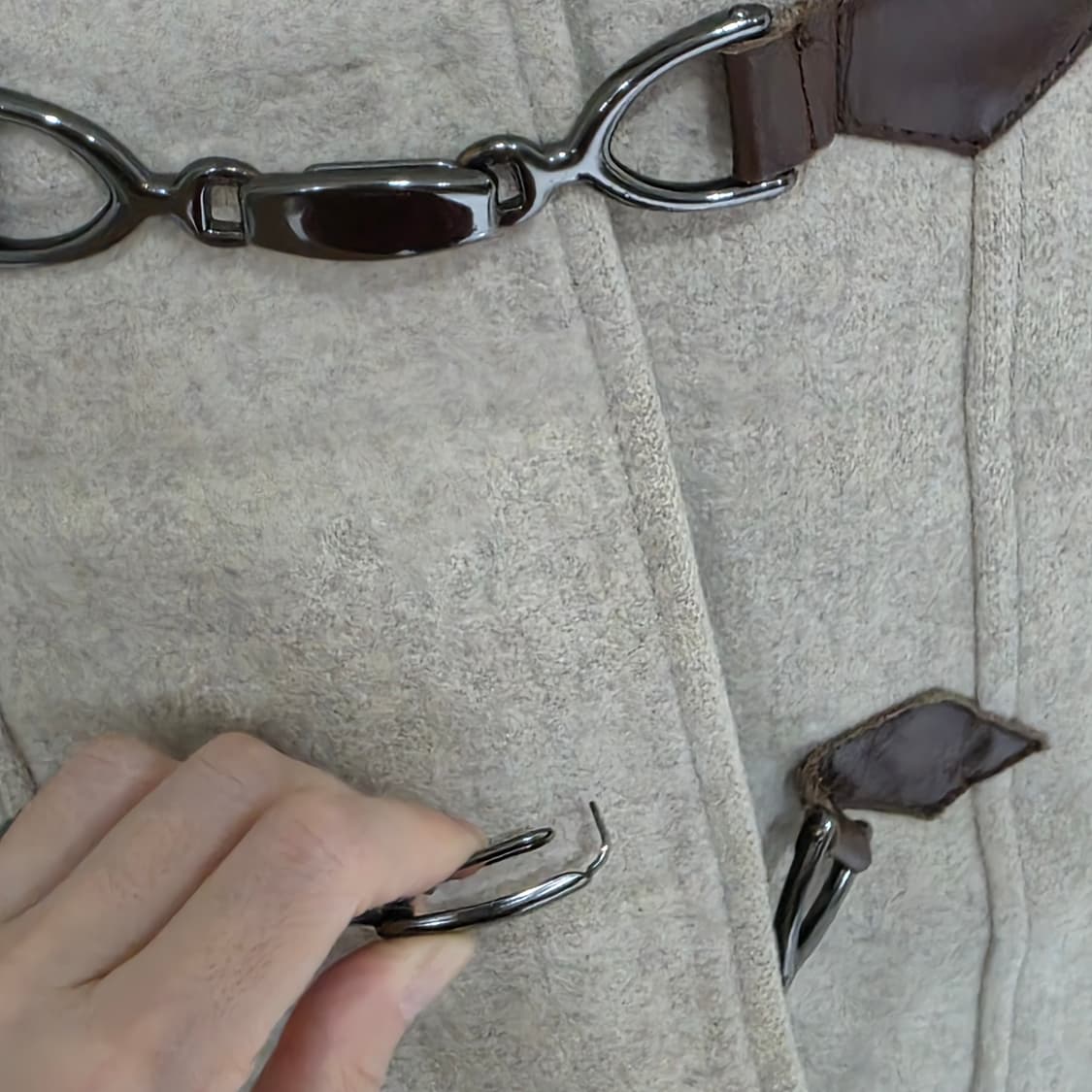 일본빈티지)하구미모리걸st 로맨틱 겨울 오트밀 후드퍼 떡볶이 코스 상품이미지8