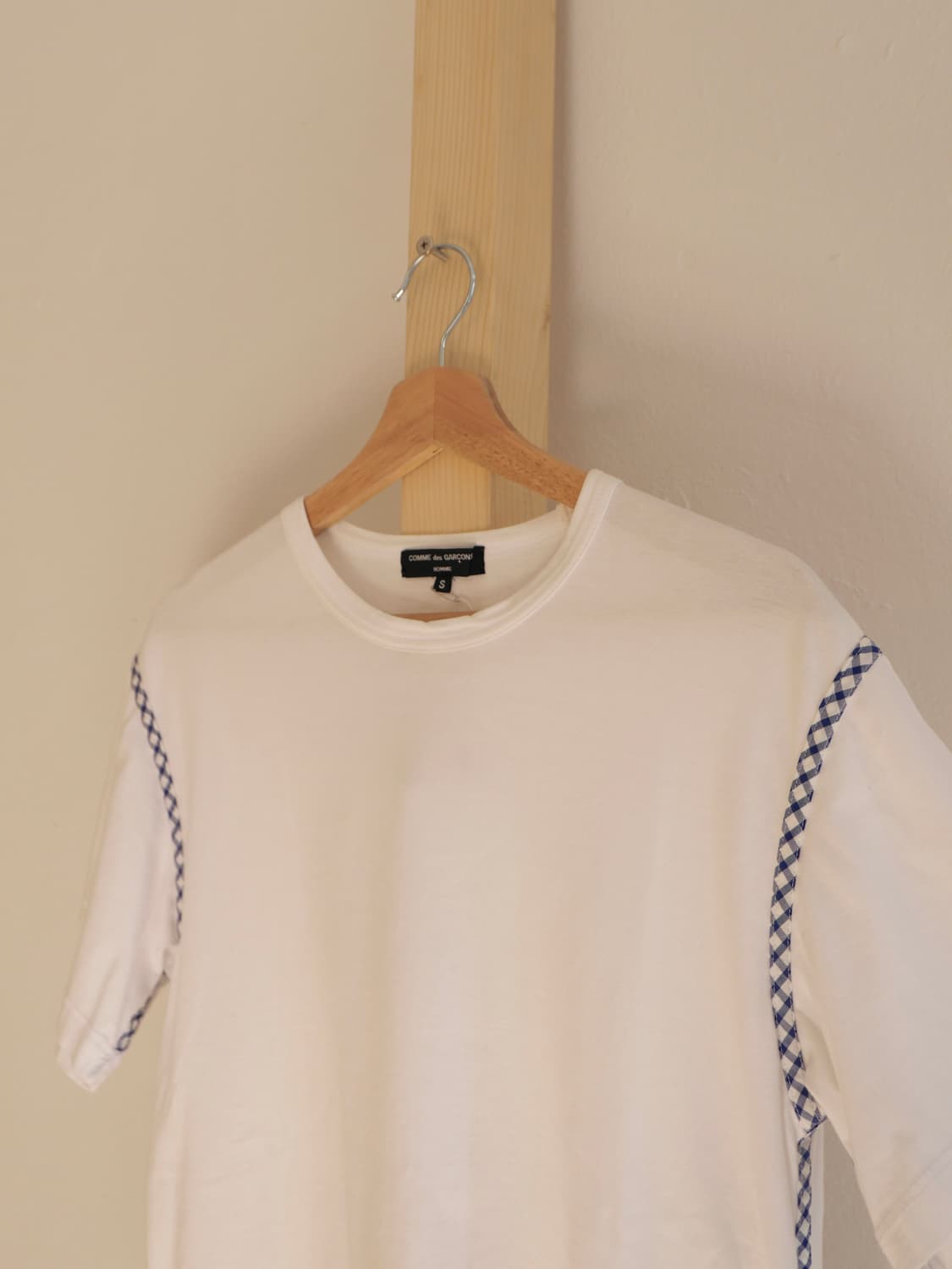 꼼데가르송 옴므 체크 스티치 반팔 상품이미지2