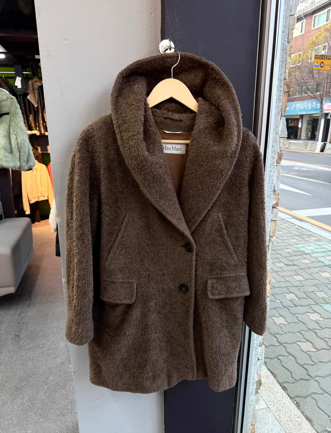 IT38/ 막스마라 알파카 후디드 코트 자켓 상품이미지2