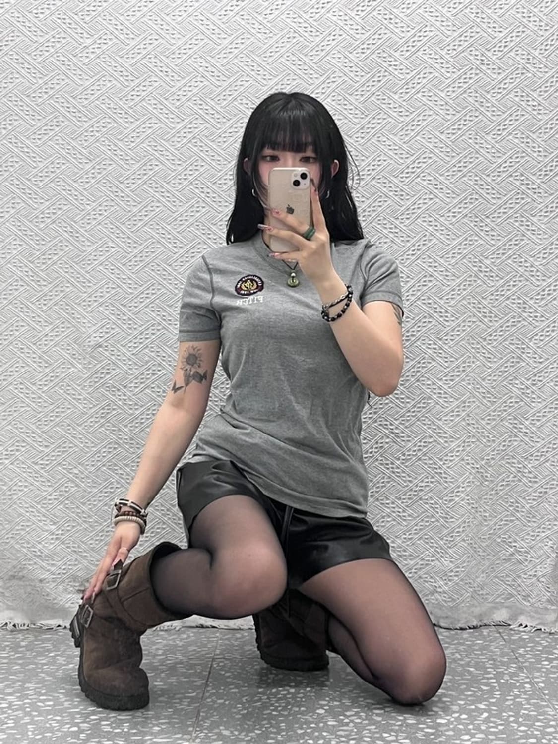 아베크롬비 빈티지 캐주얼 패치로고 슬림핏 반팔티 S C11623 상품이미지1