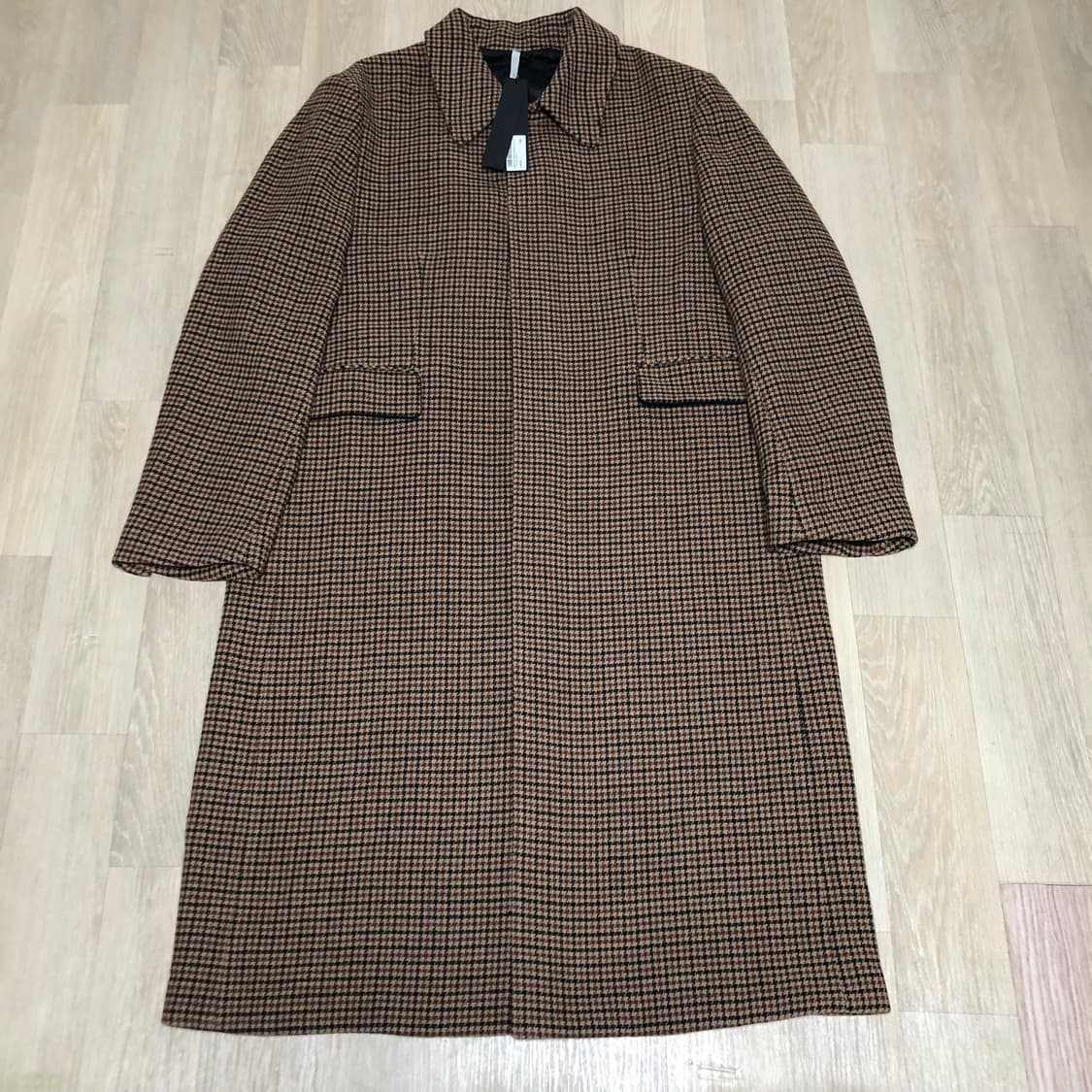 (52) 새상품 노이어 noirer 하운드투스 오버사이즈 맥 코트 상품이미지1