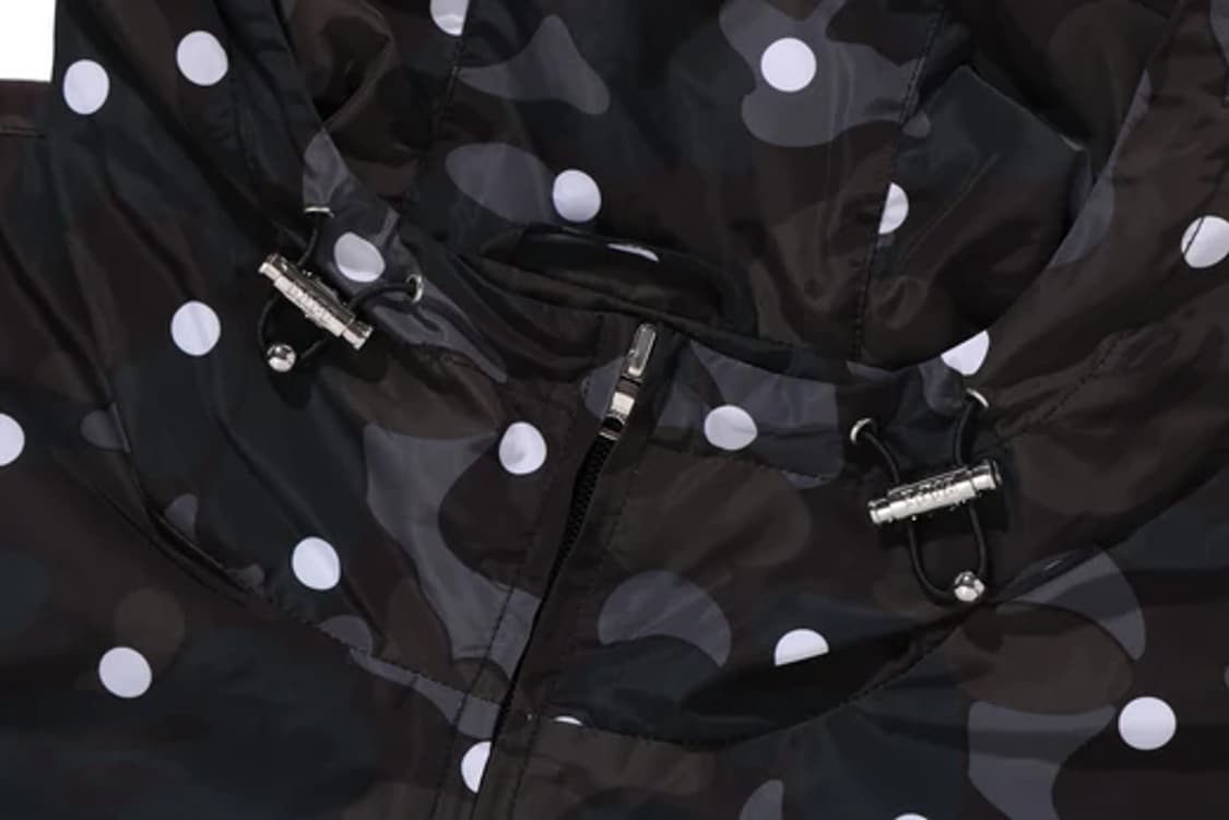 [큰L] 베이프 ABC 블랙 닷 카모 미니사루 엠블럼 자켓 상품이미지4