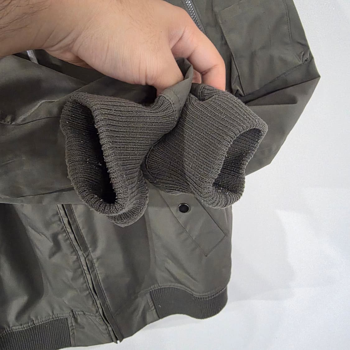 TATE 후드 MA-1 봄버 자켓 카키색 100 상품이미지6