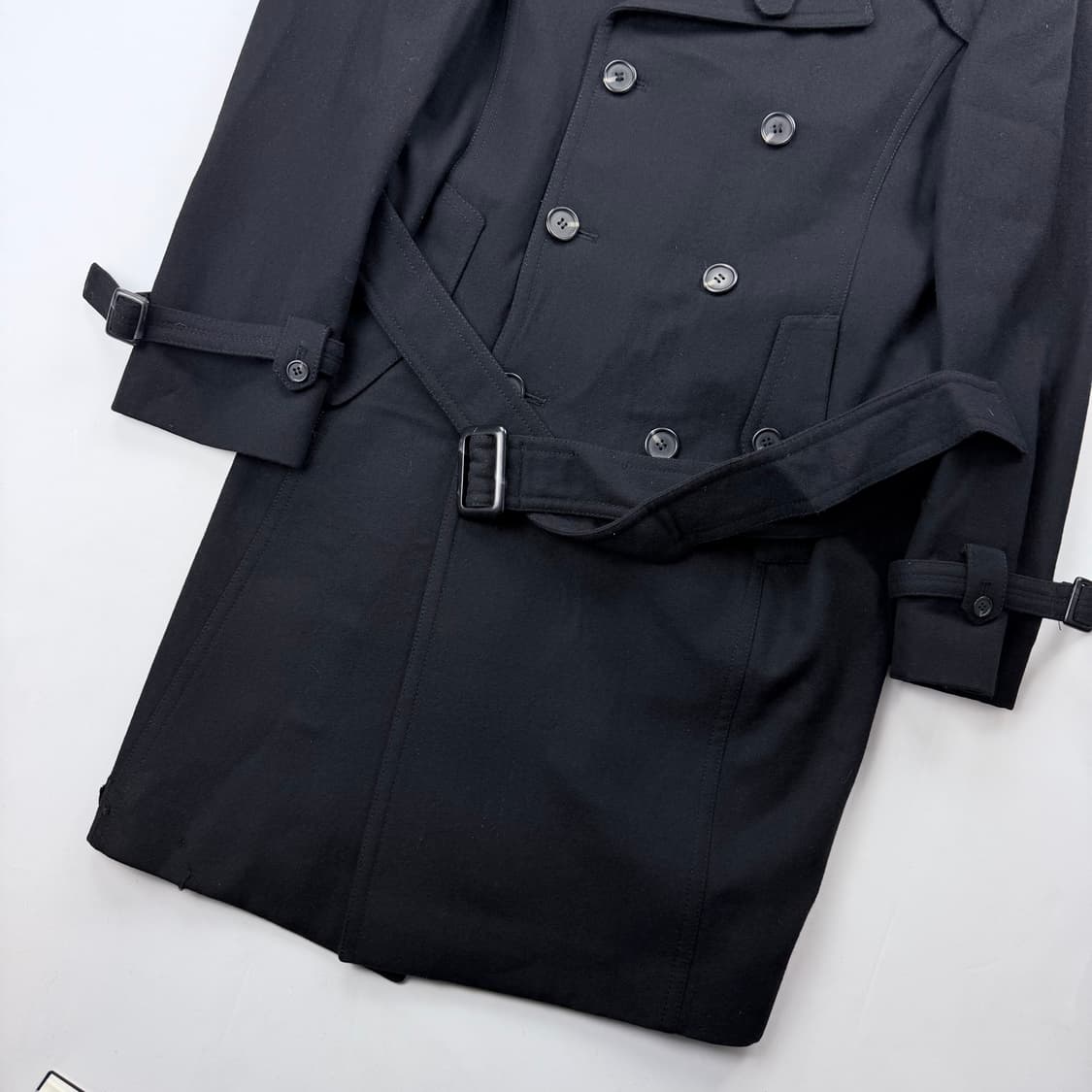 솔리드옴므 벨티드 울 코트 상품이미지5