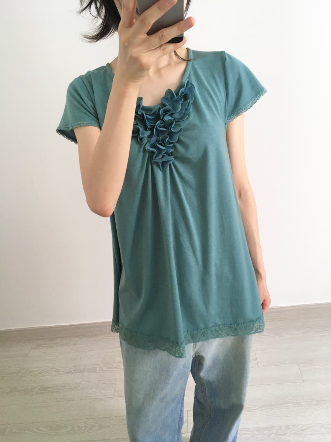 tencel ruffle top 상품이미지4