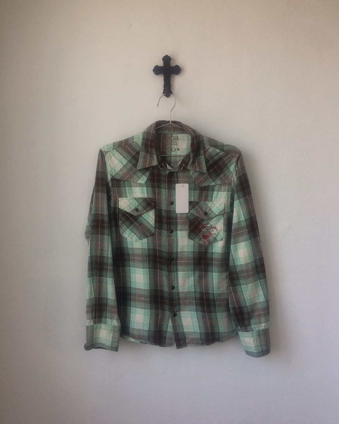 Gotcha check pattern shirt 상품이미지1