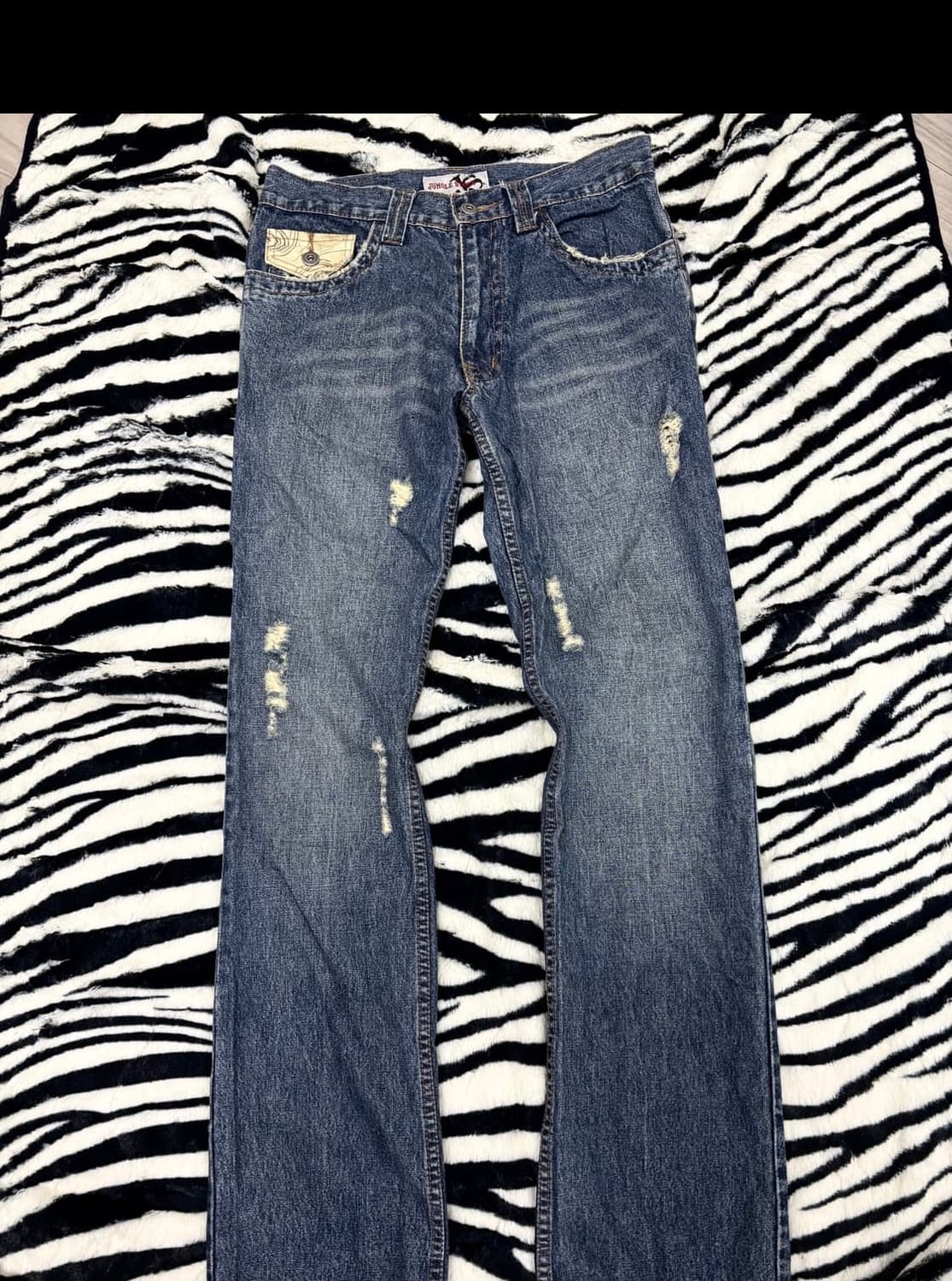 Jungle Storm] Oriental Print Denim Loos 상품이미지4
